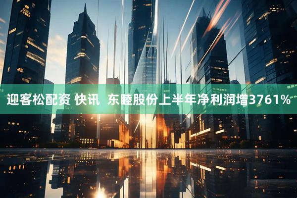 迎客松配资 快讯  东睦股份上半年净利润增3761%
