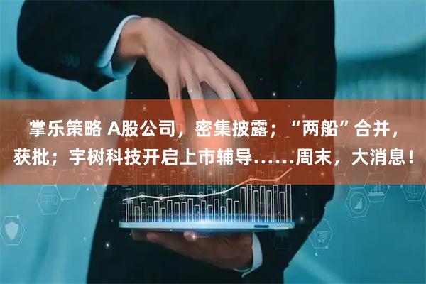掌乐策略 A股公司，密集披露；“两船”合并，获批；宇树科技开启上市辅导……周末，大消息！