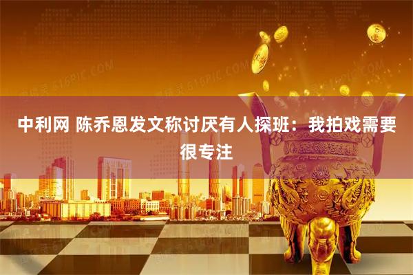 中利网 陈乔恩发文称讨厌有人探班：我拍戏需要很专注