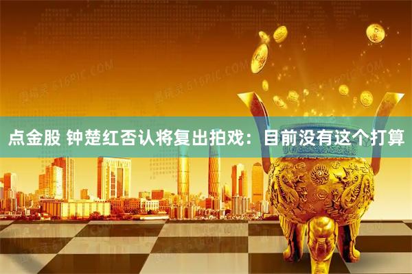 点金股 钟楚红否认将复出拍戏：目前没有这个打算
